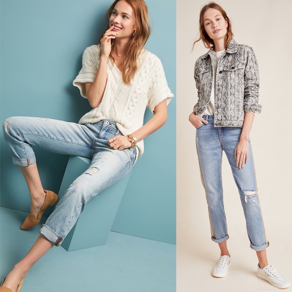 PILCRO • Slim Boyfriend Midrise Crop Jeans, 27